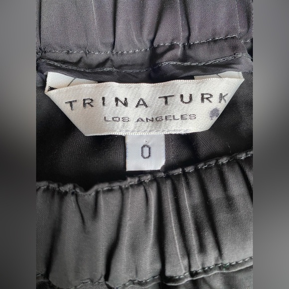 Trina Turk Women’s Jogger Size 0 Loose Black Pants w/Pockets Rayon Blend - Picture 6 of 8